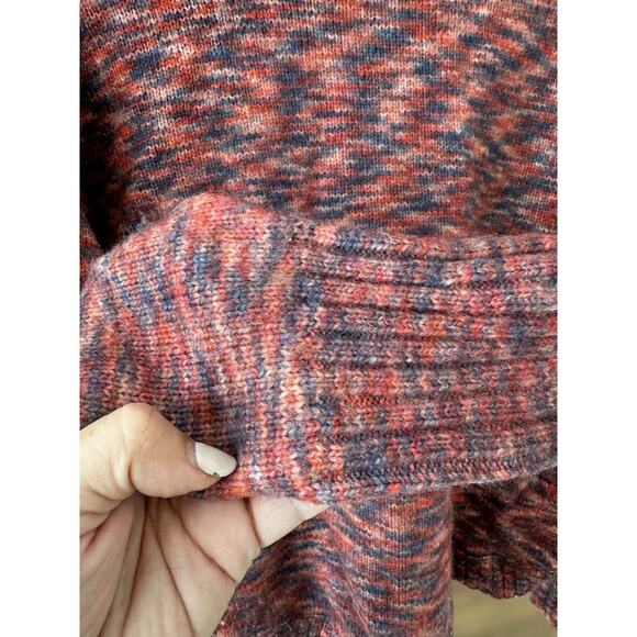 Madewell Space-Dyed Birchmont Side-Button Pullover Sweater Spacedye Sangria XS - Picture 8 of 11